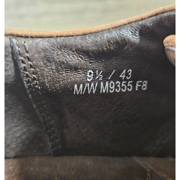 Born Oxford Shoes Mens 9.5 Linden Brown Distressed Leather Casual Shoes M9355